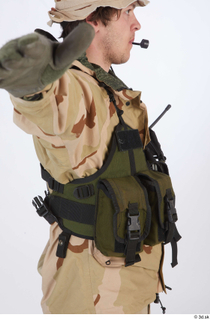 Reece Bates details of Uniform backpack combat vest upper body…